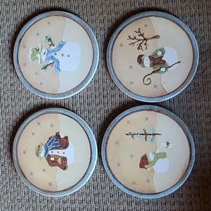 Ceramic winter coasters